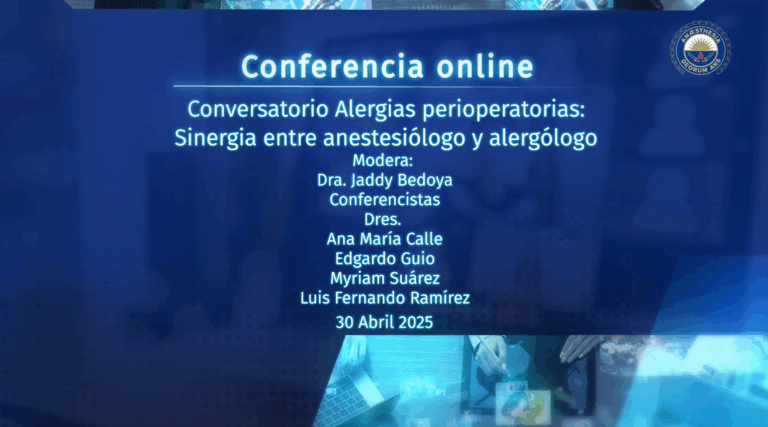 Conversatorio alergias perioperatorias, sinergia entre anestesiólogo y alergólogo